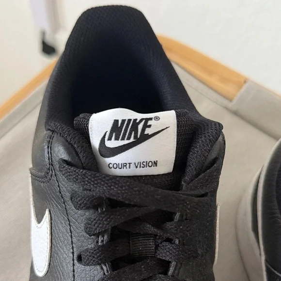 Nike Court Vision Men's Black and White Sneakers CD5463-001 - Picture 2 of 8